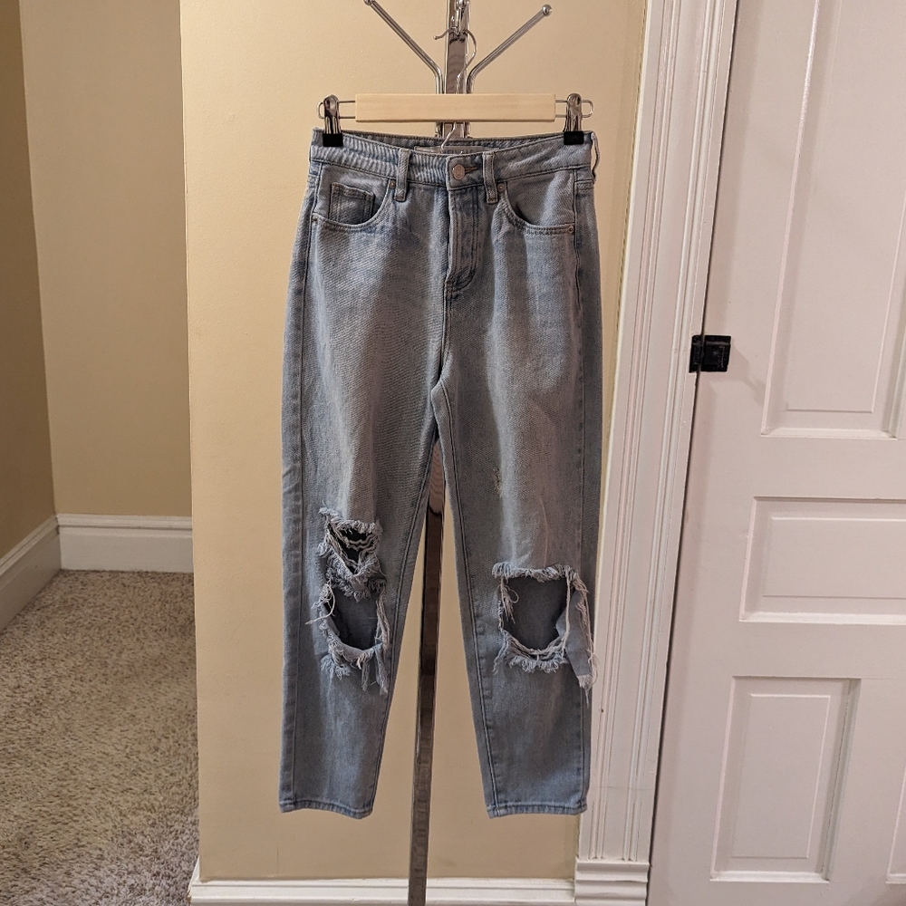 Pacsun Melville light wash distressed straight leg jeans size 24